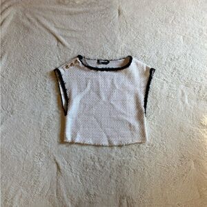 zara tweed top